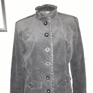Black jacket w/ ruffled edging